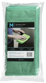 Microfibre Cloths Green 400x400mm 300gsm Carton 50 - Matthews