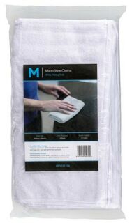 Microfibre Cloths White 400x400mm 300gsm Carton 50 - Matthews