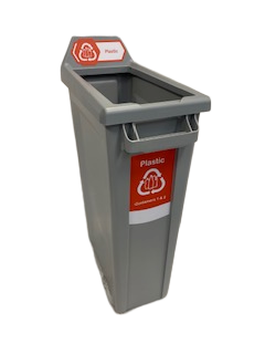Recycling Bin 60Ltr Rectangle Open Lid /Orange Plastic - Trust