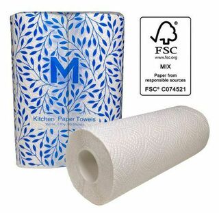 Kitchen Paper Towels - White, 2 Ply Pack 2 - Matthews