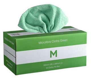 Dispenser Microfibre Cloth Green 300 x 300mm - Matthews