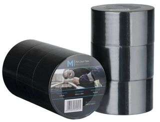 PVC Utility Duct Tape - Black, 48mm x 30m x 150mu Carton 30 - Matthews