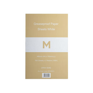 Greaseproof Paper Sheets Large White 480x750mm - Matthews