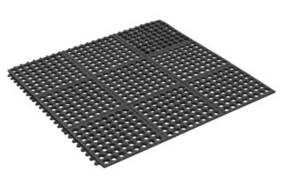 Interlink Mat with Holes 915 x 915 mm Black - AMS