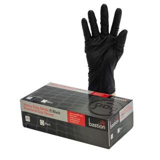 Nitrile Black Diamond Grip Gloves X-Large - Bastion