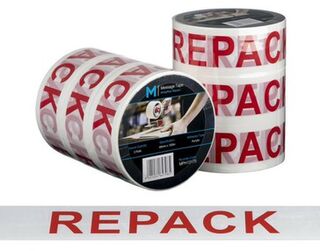 Message Tape Repack - White/Red, 48mm x 100m x 50mu - Matthews