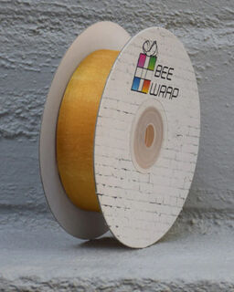 Cut Edge Organza 25mm X 50mtrs Gold - Bee Dee