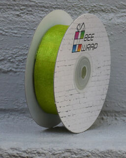 Cut Edge Organza 25mm X 50mtrs Lime - Bee Dee