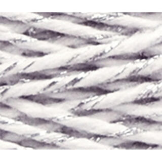 Metallic Twist Twine 1.5mm X 100mtrs White/Silver - Bee Dee