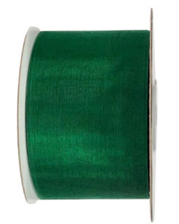 Cut Edge Organza 50mm X 50mtrs Hunter Green - Bee Dee