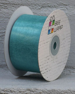 Cut Edge Organza 50mm X 50mtrs Jade - Bee Dee