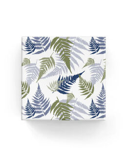 60cm Fern Silhouettes Wrap Green Navy - Bee Dee