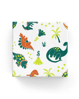 Dinos on Matte Wrap Green Orange - Bee Dee