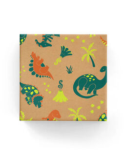 Dinos on Kraft Green Orange - Bee Dee