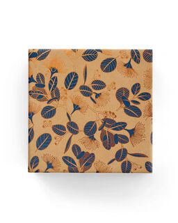 Pohutukawa on Kraft Wrap Navy Copper - Bee Dee