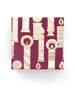 Vintage Candle Wrap Burgundy Gold - Bee Dee