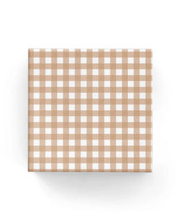 Gingham Check on Matte Wrap Beige - Bee Dee