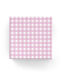 Gingham Check on Matte Wrap Pale Pink - Bee Dee