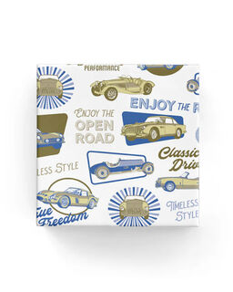 Vintage Car Wrap Blue Olive - Bee Dee