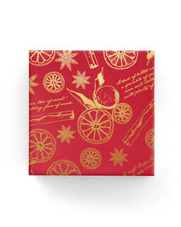 Xmas Punch Wrap RichRed Gold - Bee Dee