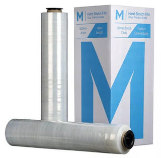 Cast Hand Stretch Film - Clear, 500mm x 400m x 15mu + 4 Free End - Matthews