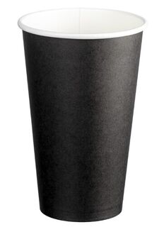 Double Wall PE Paper Hot Cups - Black, 16oz, 510ml  - Matthews