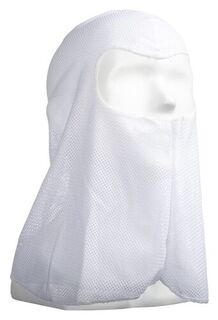 Polycotton Full Face Balaclavas - White, 390mm, Reusable/Washable   - Matthews