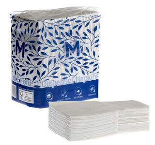 Compact Dispenser Napkins Tall E Fold - White, 240mm x 240mm, 1 Ply - Matthews