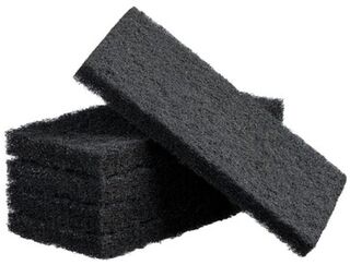 Thick Scouring Pads - Black, 115mm x 250mm x 20mm Pack 5 *Extra Heavy Duty - Matthews