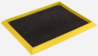 Footwash Mat 1000 x 820mm - Black/Yellow - AMS