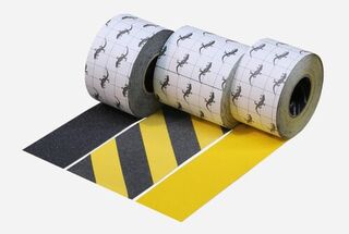 Safety Tread General Purpose Tape - 25mm wide x  18.3m  - Black/Yellow - AMS