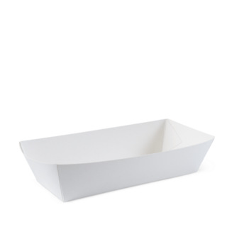 Hot Dog Food Tray White 190 x 70 x 50   - Detpak