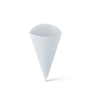 Small Food Cone White 198 x 152   - Detpak