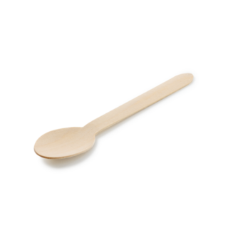 165mm Wooden Spoon Natural   158 x 32 x 2   - Detpak