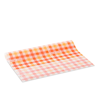 Wrap Medium Burger  Renewable Waxed Gingham 380 x 330   - Detpak