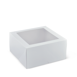 9 Inch Deep Patisserie Box White 240 x 240 x 120   - Detpak