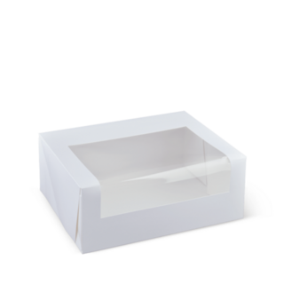 6 Cupcake Window Box White 255 x 200 x 100   - Detpak