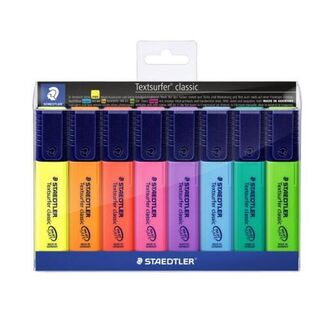 Staedtler Classic Highlighter - Assorted, Chisel Tip Pack 8