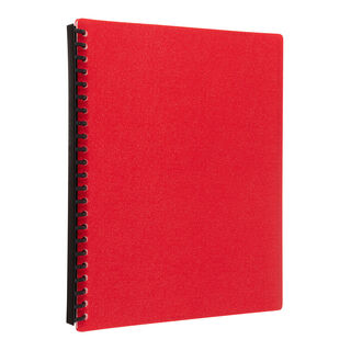 Icon Refillable Display Book A4 20 Pocket Red