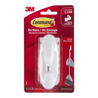 Command Hook 17069 Large White Wire