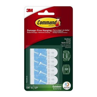 Command Outdoor Refill Strips 17022AW-ES Small, Pack of 16