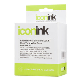 Icon Compatible Brother LC38 LC67 BCMY Ink Value Pack
