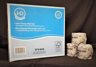 Toilet Rolls 2ply 400sh Premium Pallet 32ctns  - Hygiene Direct