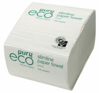 Half wipes slimfold paper towels recycled - PureEco