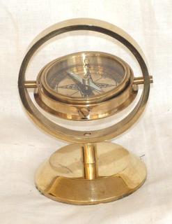 Brass Gimballed Compass