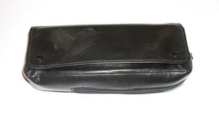 Pipe and Tobacco Leather Pouch with Flap