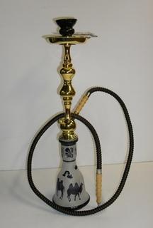 Shisha Pipe 1 Hose Glass and Metal (Egyptian style) Small