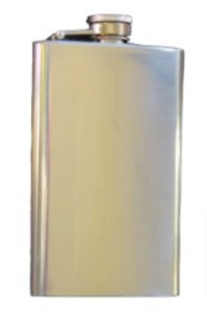 Hip Flask Polished Chrome 5oz Tall