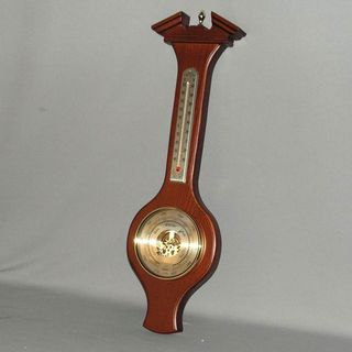  Barometer and Thermometer (Full Size) (Rimu Stain)