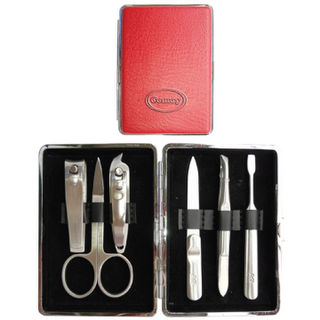 Comoy Large 6-Piece Manicure Set Red